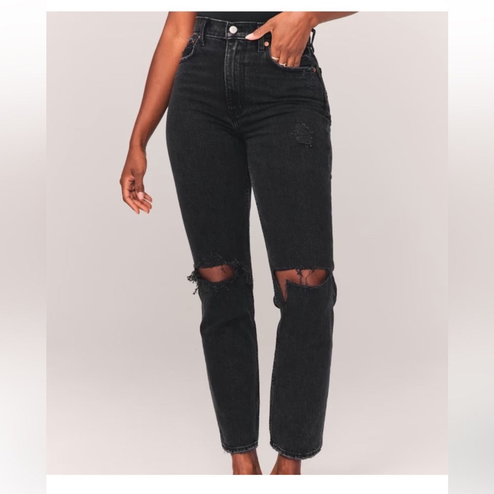Abercrombie 90s straight ultra high rise curve love jeans